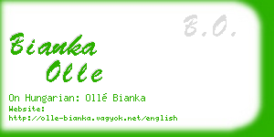 bianka olle business card