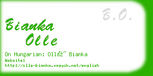 bianka olle business card